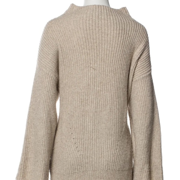 Nili Lotan oatmeal beige Ronnie wool mock neck turtleneck sweater - Small - Picture 12 of 12